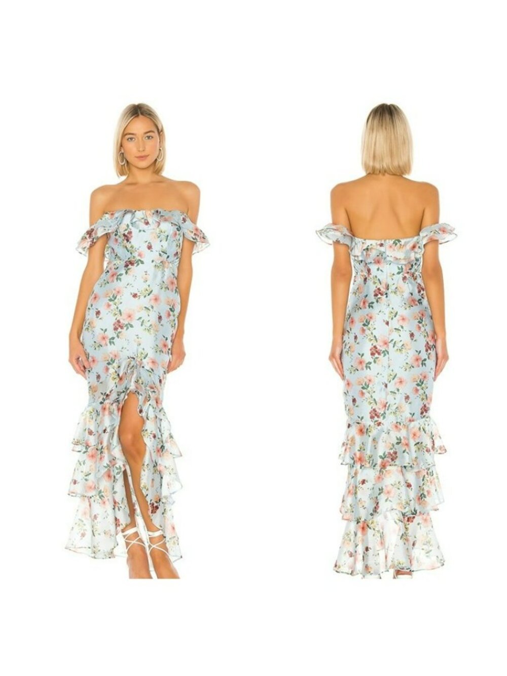 MAJORELLE Godfrey Gown - Blue Fleur
